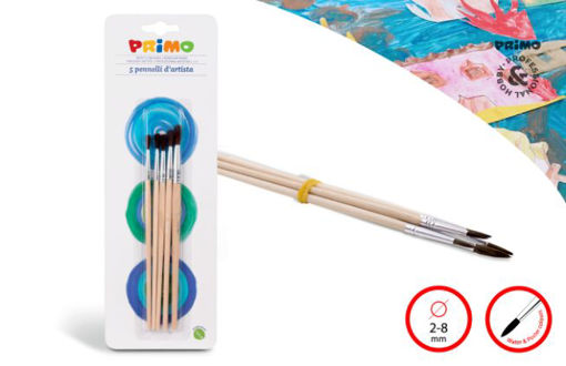 Picture of PRIMO ROUND TIP SET OF 5 PAINT BRUSHES